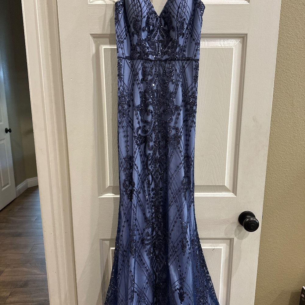 Prom Dress Purple Sequence Size 0 Petite